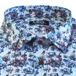 Digital print ελαστικό κοντομάνικο πουκάμισο 