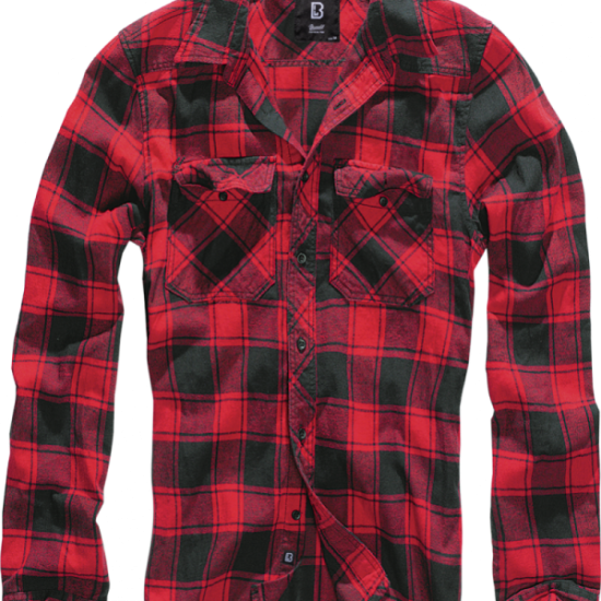 Πουκάμισο καρό φανελένιο της Brandit - Red/Black