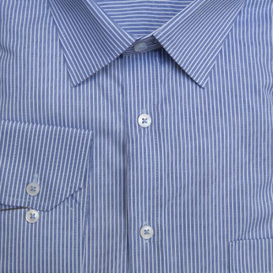Πουκάμισο ριγέ με τσέπη μακρυμάνικο - Navy Blue / White Πουκάμισο ριγέ με τσέπη μακρυμάνικο - Navy Blue / White