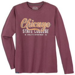 King size μακό pennie μακρυμάνικη μπλούζα Chicago,της Redfield - Persian Plum Bordeaux King size μακό pennie μακρυμάνικη μπλούζα Chicago,της Redfield - Persian Plum Bordeaux