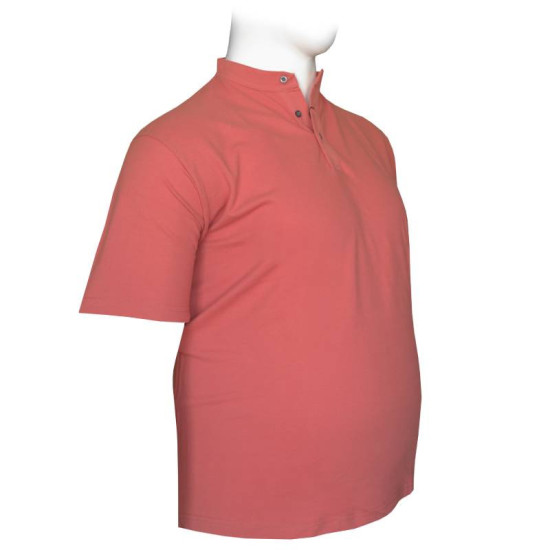 Βαμβακερό πικέ μπλουζάκι button neck - Coral Tree