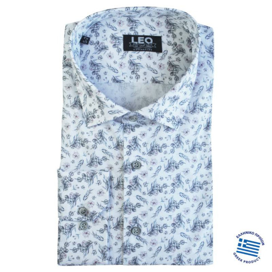 Digital print ελαστικό μακρυμάνικο πουκάμισο 