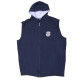 Γιλέκο φούτερ με patch και επενδυμένη κουκούλα - Dark Blue