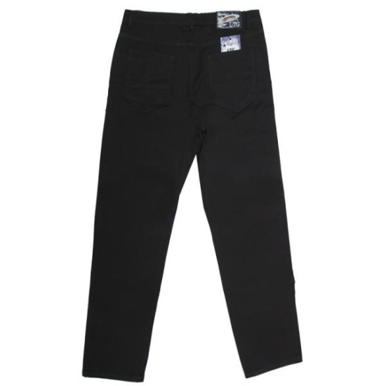 Καπαρτινέ ελαστικό χειμερινό πεντάτσεπο παντελόνι - ΜΑΥΡΟ