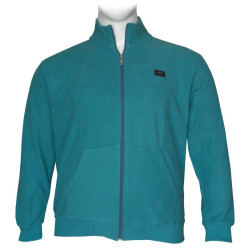 Βαμβακερή ζακέτα wool feel με μεταλλικό patch και γιακά,της Leo Collection - Cyan Blue Βαμβακερή ζακέτα wool feel με μεταλλικό patch και γιακά,της Leo Collection - Cyan Blue