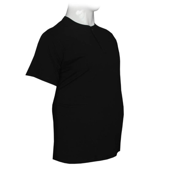 Βαμβακερό μακό μπλουζάκι button ve,