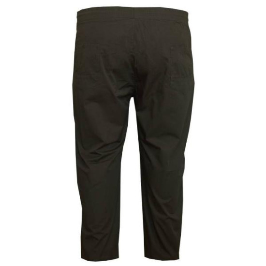 Καπαρτινέ καλοκαιρινή παντελόνα με λάστιχο στην μέση - Khaki