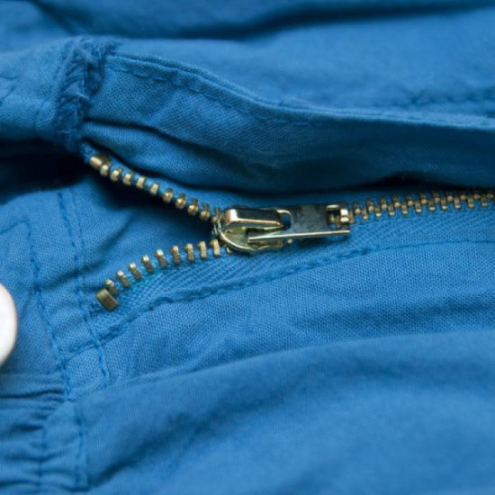 Βαμβακερή βερμούδα τύπου cargo με λάστιχο και κουμπί - ΠΕΤΡΟΛ