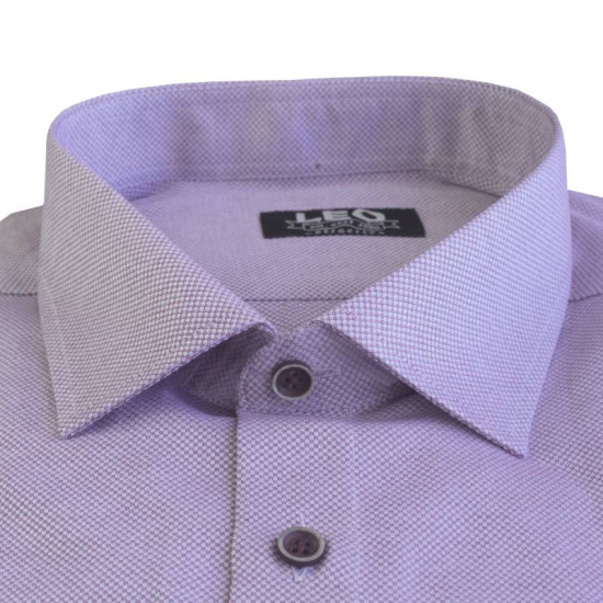 Πουκάμισο Oxford μακρυμάνικο με γιακά τύπου Rex, της Leo Collection - Paragon