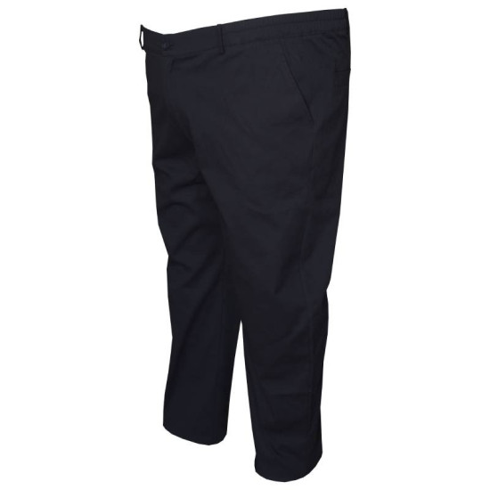 Eλαστική straight cut chino καπαρτινέ παντελόνα με λάστιχο στο πλάι, by LTG - Dark Blue