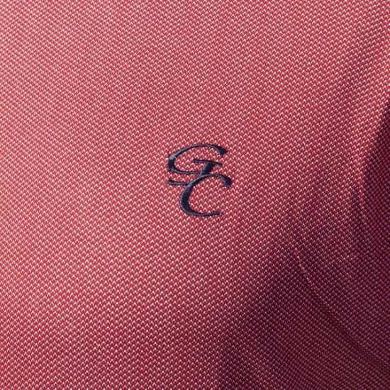 T-shirt μακό βαμβακερό με κέντημα και λάστιχο κάτω - Red