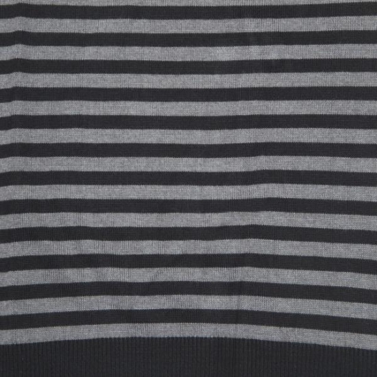 Καζάκα ριγέ μάλλινη με βε - ΜΑΥΡΟ/ΓΚΡΙ