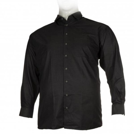 Πουκάμισο μονόχρωμο με μακρύ μανίκι - Raven