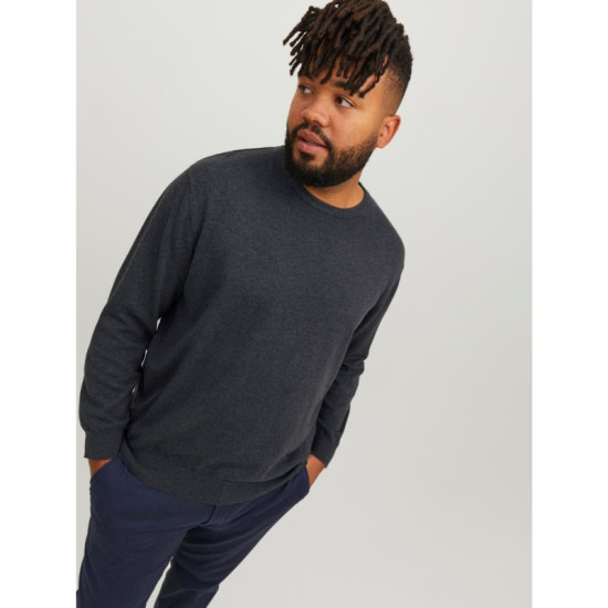 Jack & Jones knit crew neck - Dark Grey Melange