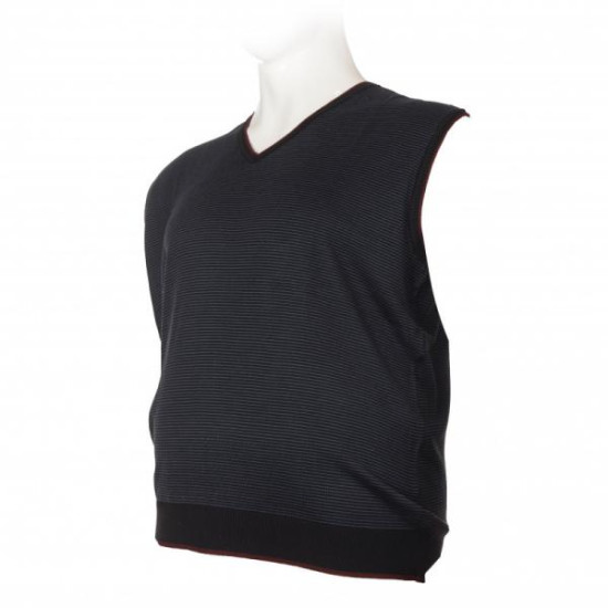 Καζακα πλεκτη ριγε με βε - Black/Indigo