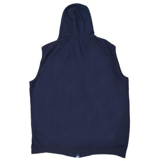 Γιλέκο φούτερ με patch και επενδυμένη κουκούλα - Dark Blue