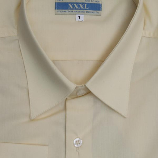 Πουκάμισο μονόχρωμο μακρυμάνικο - ΚΙΤΡΙΝΟ