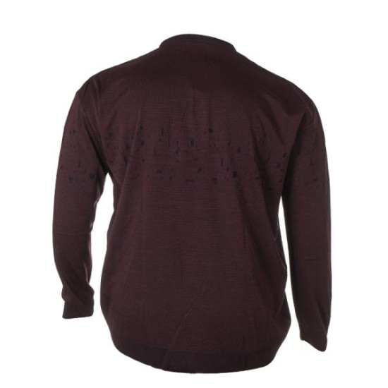 Βαμβακερό jacquard πλεκτό πουλόβερ της Leo Collection - Ruby Wine