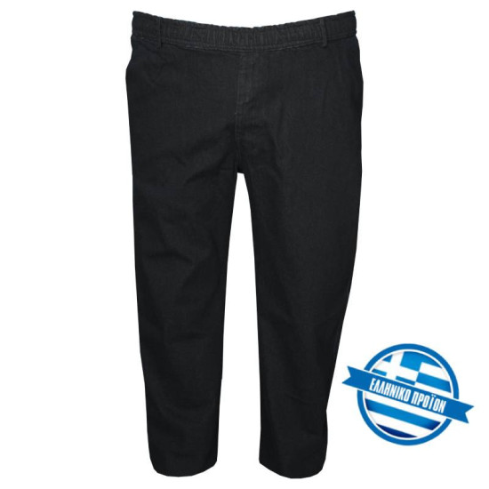 Ελαστική straight cut chino jean παντελόνα, by LTG - Black