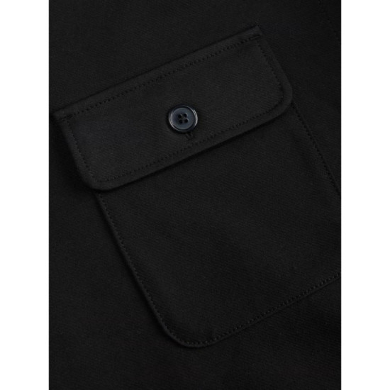 Ελαστική πουκαμίσα William Sweat Overshirt,της Jack&Jones - Black Ελαστική πουκαμίσα William Sweat Overshirt,της Jack&Jones - Black