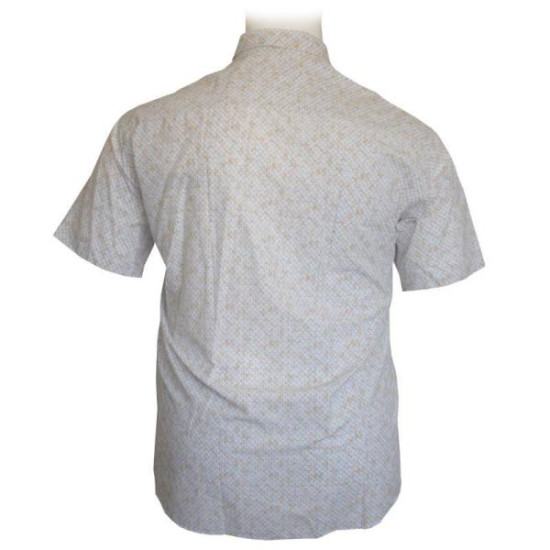 Πουκάμισο κοντομάνικο ελαστικό σχεδιαστό - White/crockery