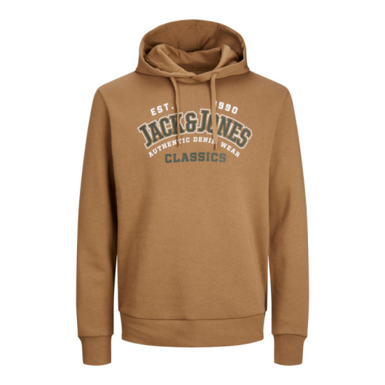 Jack & Jones Elogo Sweat Hoodie με μεταξοτυπία - Americano Brown