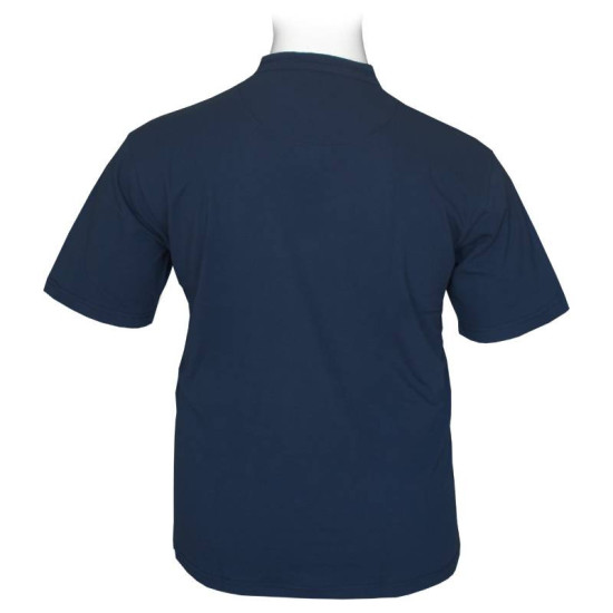 Βαμβακερό πικέ μπλουζάκι button neck - Raf