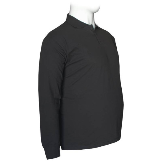 Polo πικέ μονόχρωμη με τσέπη - Anthracite