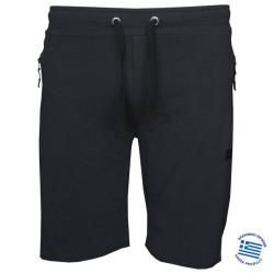 Βερμούδα jersey pennie με patch και φερμουάρ στις τσέπες,της Leo Collection - Anthracite