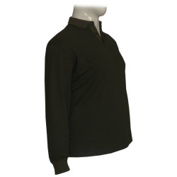 Μπλούζα Polo βαρύπλακη με κουμπί και τσέπη στο στήθος - Dark Olive Green