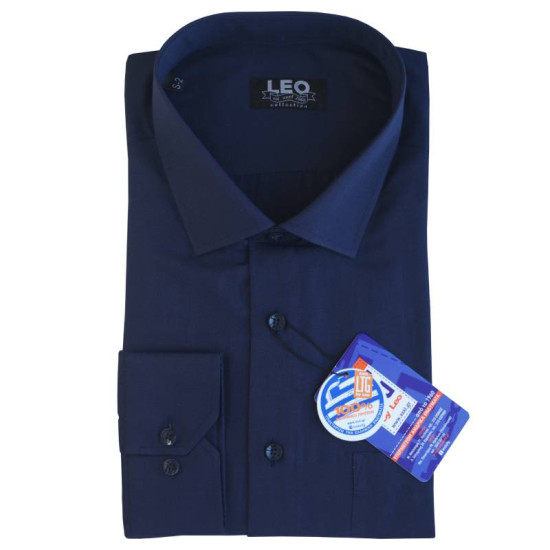 Πουκάμισο μονόχρωμο με rex γιακά και μακρύ μανίκι - Mariner