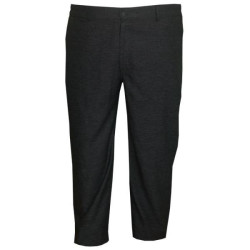 Λινή παντελόνα με λάστιχο στο πλάι - Ανθρακί Melange