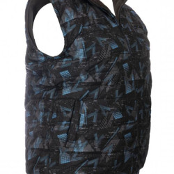 Γιλεκο καπιτονε αντιανεμικο με σταμπα - Anthracite/Blue sax