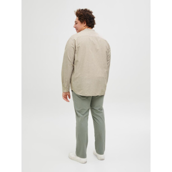 Μάο λινό μακρυμάνικο πουκάμισο