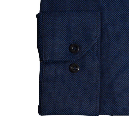 Πουκάμισο Oxford μακρυμάνικο με γιακά τύπου Rex, της Leo Collection - San Marino Blue Πουκάμισο Oxford μακρυμάνικο με γιακά τύπου Rex, της Leo Collection - San Marino Blue