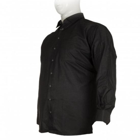 Πουκάμισο μονόχρωμο με μακρύ μανίκι - Raven