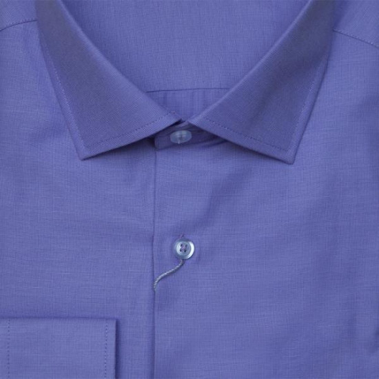 Πουκάμισο Fil-a-Fil μονόχρωμο γαλλικής ραφής & ελληνικής κατασκευής της Leo Collection - Light Violet