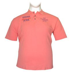 Polo pique βαμβακερό με μεταξοτυπία - Burned Orange