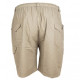Βαμβακερή βερμούδα τύπου cargo με λάστιχο στη μέση - Beige