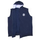 Γιλέκο φούτερ με patch και επενδυμένη κουκούλα - Dark Blue