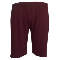 Μακό βερμούδα μονόχρωμη με λάστιχο στην μέση - Bordeaux