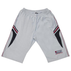 Μαγιό βερμούδα τριών τετάρτων με ρίγα και κεντητές λεπτομέρειες - ΠΑΓΟΣ