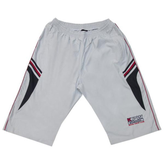 Μαγιό βερμούδα τριών τετάρτων με ρίγα και κεντητές λεπτομέρειες - ΠΑΓΟΣ