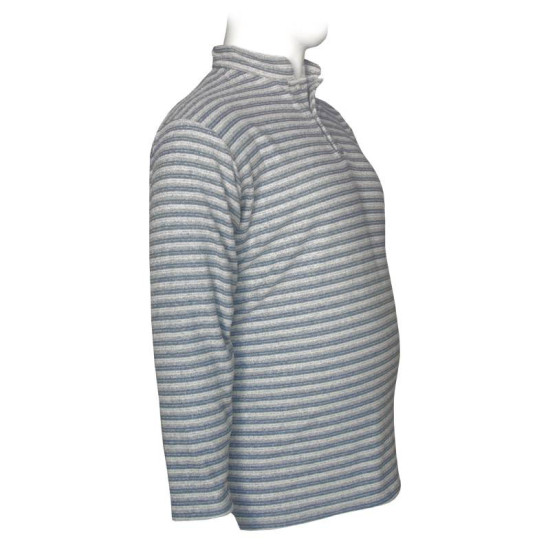 Πιτζάμα τρίκουμπη με ρίγα by LTG - Faded Blue/White