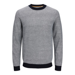 Πλεκτή μπλούζα με λαιμόκοψη,Billy Knit by Jack & Jones - Grey Melange Πλεκτή μπλούζα με λαιμόκοψη,Billy Knit by Jack & Jones - Grey Melange