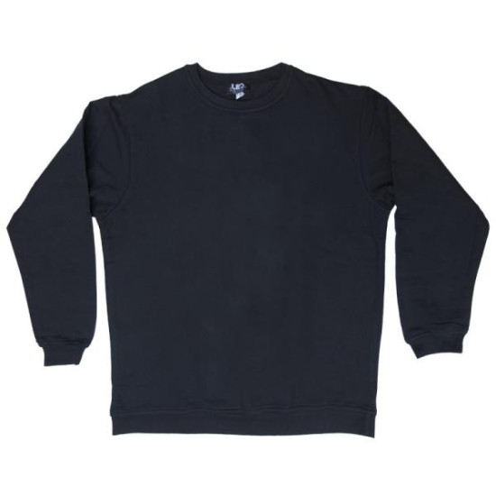 Συνδυαστική προσφορά μπλούζας φούτερ λαιμόκοψη μονόχρωμη - ΜΑΥΡΟ