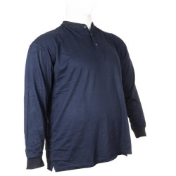 Μπλούζα button ve μακρυμάνικη - Midnight Blue