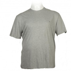 T-shirt βαμβακερό πενιέ με διακριτικό κέντημα - Grey Melange T-shirt βαμβακερό πενιέ με διακριτικό κέντημα - Grey Melange