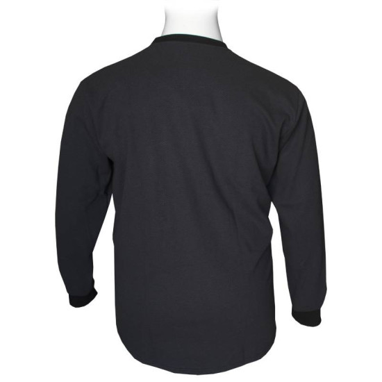 Βαμβακερή βαρύπλακη μπλούζα με λαιμόκοψη 