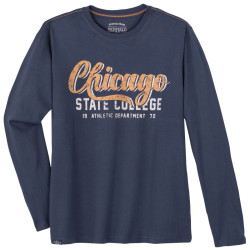 King size μακό pennie μακρυμάνικη μπλούζα Chicago,της Redfield - Dark Denim King size μακό pennie μακρυμάνικη μπλούζα Chicago,της Redfield - Dark Denim